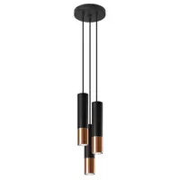 Lampa suspendata LOOPEZ 3P negru/copper