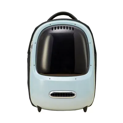 Rucsac cu hublou PETKIT Cat Travel Bag, Ventilare, Sistem iluminare, Blue
