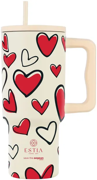Cană termică Estia Save the Aegean - Red Valentine, 900 ml