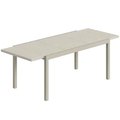 Outsunny Masă Grădină Extensibilă, Bucătărie Exterior Aluminiu 8-10 Persoane, Gri Deschis | Aosom Romania
