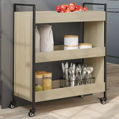 vidaXL Cărucior de bucătărie stejar sonoma 70x30x82 cm lemn prelucrat