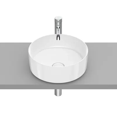 Lavoar rotund Roca Inspira A327523000, 370 x 370 mm, montare pe blat, Alb
