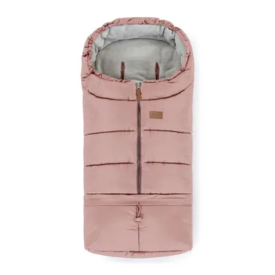 Sac de iarna, Petite&Mars, Jibot, Pentru carucior, landou sau scaun auto, 100x48 cm, Impermeabil, Cu elemente reflectorizante, Extensibil, 3 in 1, Dusty Pink