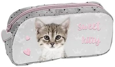 Penar școlar oval Paso Cat - Sweet Kitty, 1 fermoar