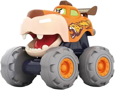 Jucărie pentru copii Hola Toys – Camion monstru, leopard, portocaliu