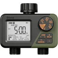 Programator automat pentru irigare Diivoo DI-WT21M-EUGN, 2 zone, IPX5, functie Rain Delay