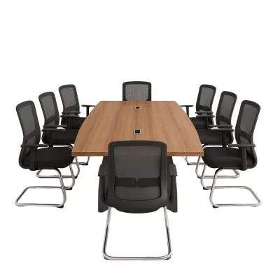 Set Forest Prime & Novaris - Masa de conferinta si Scaun de birou ergonomic, cu picioare de aluminiu