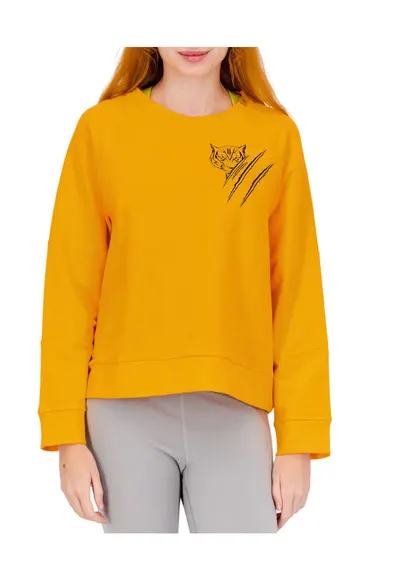 Hanorac dama oversize - bumbac/elastan - galben