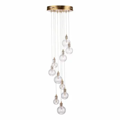 Lampa suspendata Dita 10 Light Cluster Pendant Brass & Glass