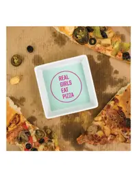 Farfurie ceramica - Real girls eat pizza