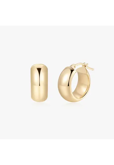 Cercei din aur galben Bold Maxi Hoops