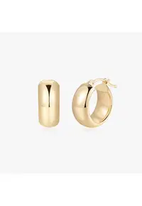 Cercei din aur galben Bold Maxi Hoops