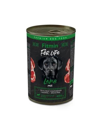 FITMIN For Life dog pate cu miel pentru caini 400 g