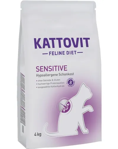 KATTOVIT Feline Diet Sensitive hrana uscata dietetica pentru pisici cu alergii alimentare 4 kg