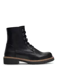Ghete dama piele ecologica - negru - model scurt