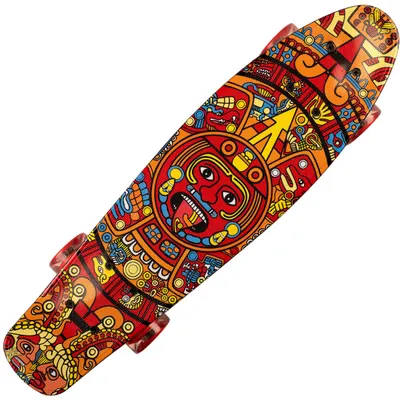 Penny board cu roti luminoase Action One, Azteca, 22 inch