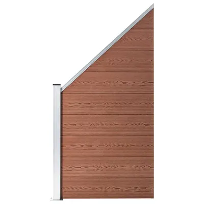 vidaXL Panou de gard, maro, 95x(105-180) cm, WPC