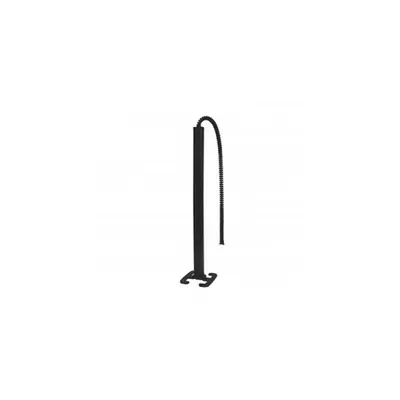 Snap-on movable column - 2 compartimente - inaltime 2 m - aluminiu body - PVC capacs - negru finish