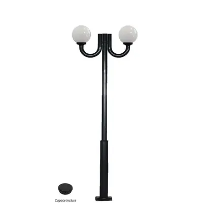 Stalp metalic DECORATIV 3 METRI GLOB DUBLU