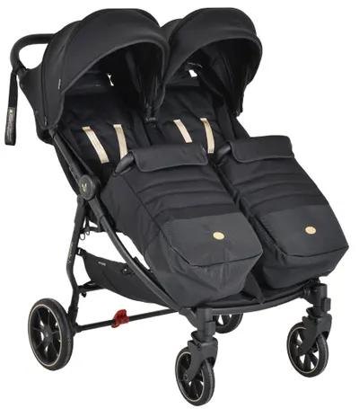 Carucior pentru copii pentru gemeni Cangaroo - 2Gether, Modern-Black