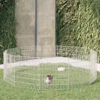 Gossi adapost pentru animale cu 12 panouri, 54x60 cm, fier galvanizat