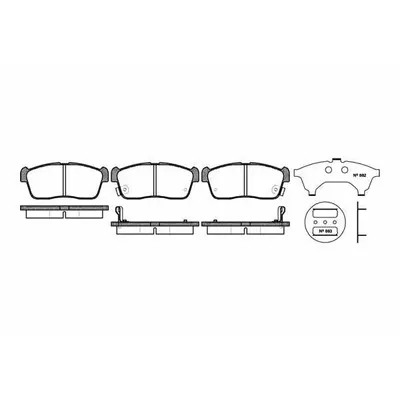 Set placute frana, frana disc REMSA 0724.02