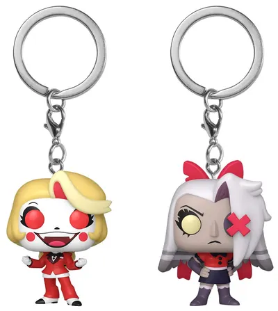 Set de brelocuri Funko Pocket POP! Animation: Hazbin Hotel - Charlie & Vaggie
