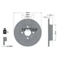 Disc frana TEXTAR 92061100