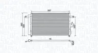 Radiator AC condensator cu uscator potrivit HYUNDAI ACCENT II 1.3 1.5 1.6 01.00-11.05