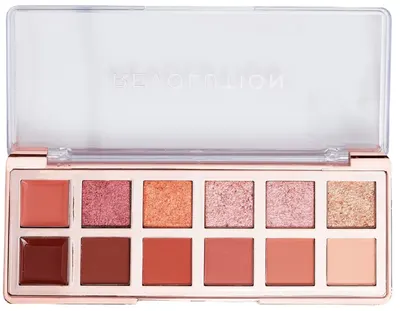 Makeup Revolution Paletă de farduri de pleoape The True Icon, Bronze, 12 culori