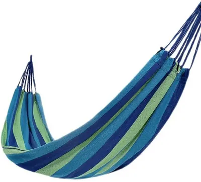Hamac Maxima 180 x 80 cm, până la 120 kg, albastru/verde