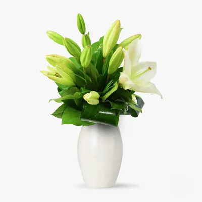 Buchet de 3 crini imperiali albi