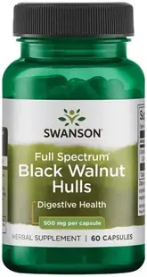 Full Spectrum Black Walnut Hulls, 500 mg, 60 capsule, Swanson