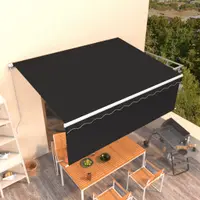 Gossi copertina retractabila manual cu stor, antracit, 4x3 m