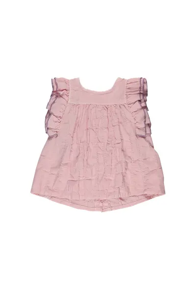 Top cu detalii volane - Star Light - Roz pudrat - pentru fetite - Roz