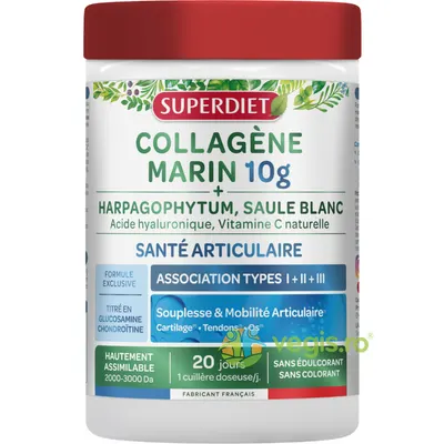 Colagen Marin Pudra Formula Completa pentru Articulatii cu Acid Hialuronic si Vitamina C 220g