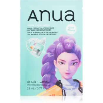 Anua K-Pop Demon Hunters PDRN + Hyaluronic Acid Capsule 100 Serum Mask mască textilă hidratantă pentru strălucirea și netezirea pielii