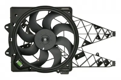Ventilator radiator cu carcasa potrivit ABARTH PUNTO; ALFA ROMEO GIULIETTA, MITO; FIAT GRANDE PUNTO, PUNTO EVO 1.3D-2.0D 07.08