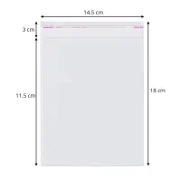 Pungi cu clapetă adezivă - lungimi între 2 și 40cm (set 1000 buc) - 14,5x18cm