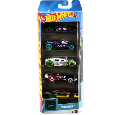 Set 5 masinute Hot Wheels, Cyber Noir, JKG06