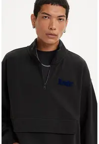 Bluza sport relaxed fit din bumbac - Negru