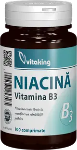 Vitamina B3 Niacina 100mg, 100 comprimate, Vitaking