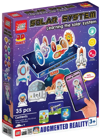 Set educativ Jagu - Machetă vorbită 3D, Sistem solar