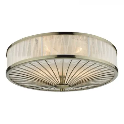 Lampa tavan Oslo 3 Light Flush Antique Brass