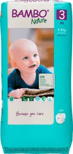 Scutece Ecolabel Tall Nr. 3 pentru 4-8 kg, 52 bucati, Bambo Nature