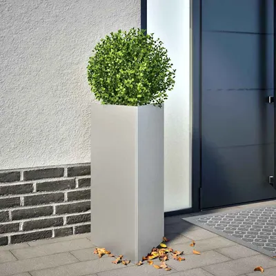 vidaXL Jardiniere grădină, 2 buc. 40x34,5x75 cm oțel galvanizat triunghi