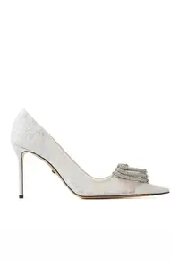 Pantofi dama - Triple Heart 95 Pumps in Lace - Alb