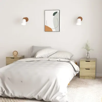 vidaXL Noptiere, 2 buc., stejar fumuriu, 40x40x50 cm, lemn prelucrat