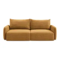 Canapea portocalie extensibilă/cu spațiu de depozitare 238 cm Kalena – Makamii