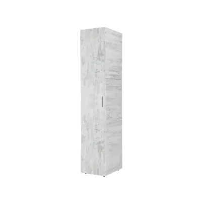 Dulap ALMA, 1 usa, 5 rafturi, pin antichizat, 40x52x203 cm